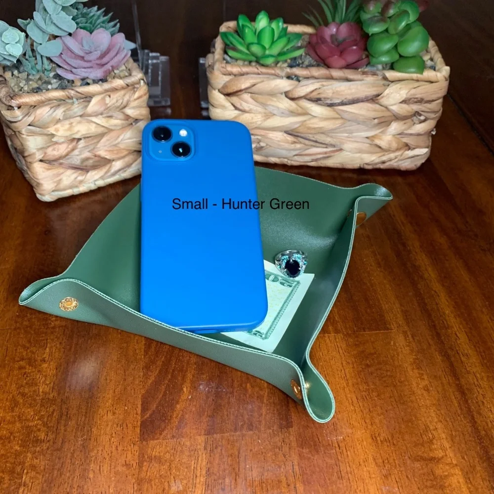 Snap Travel Valet Tray, Catchall, Vegan Leather